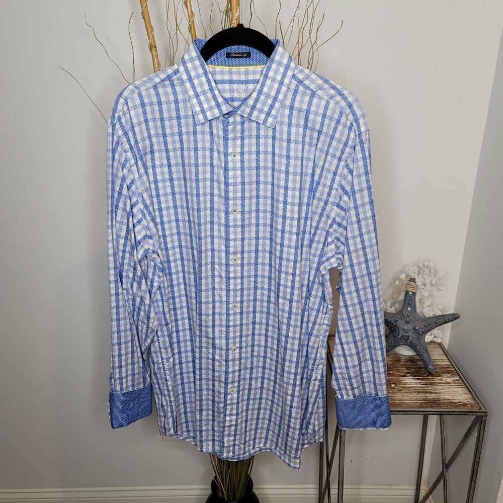 Bugatchi Uomo Button Up Mens Medium - image 1